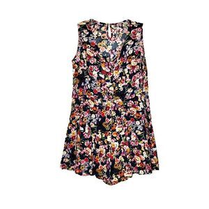 Body Glove multi-color floral shorts flowy romper